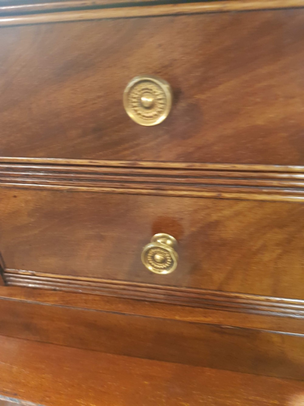 Victorian mahogany table top chest.  View III