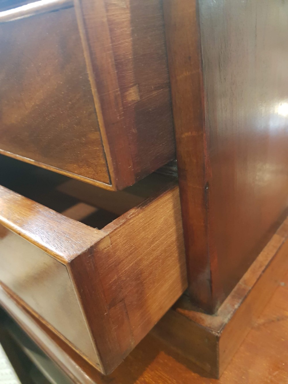 Victorian mahogany table top chest.  View IV