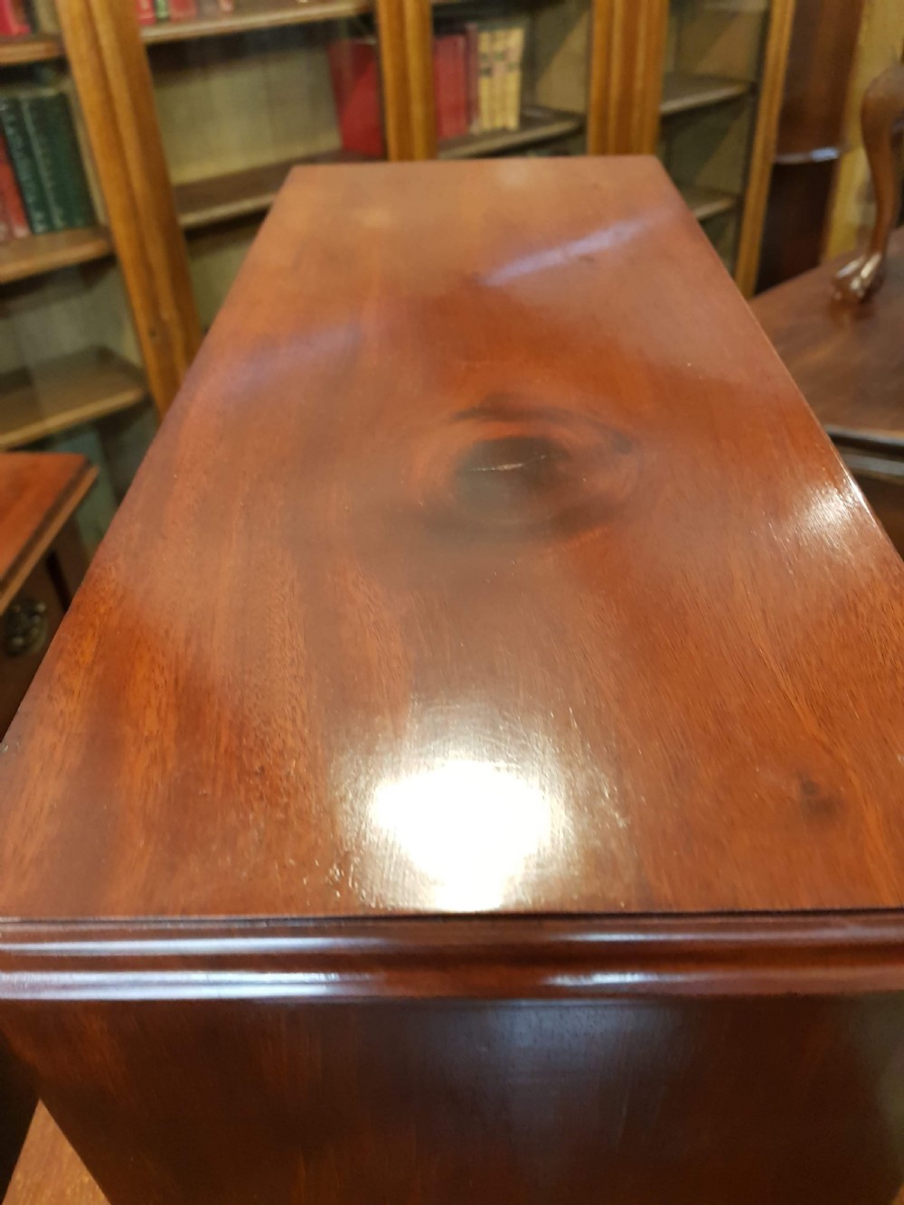 Victorian mahogany table top chest.  View V