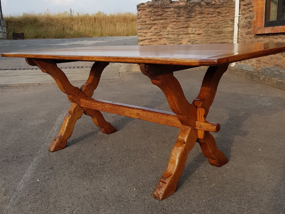 1920s Oak Refectory Table.  View II
