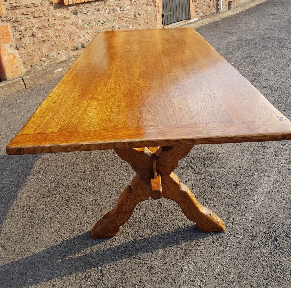 1920s Oak Refectory Table.  View VI