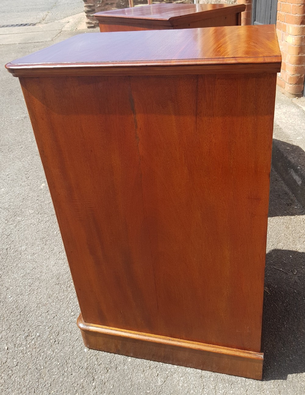 Pair of Victorian mahogany bedside cabinet.  View IV