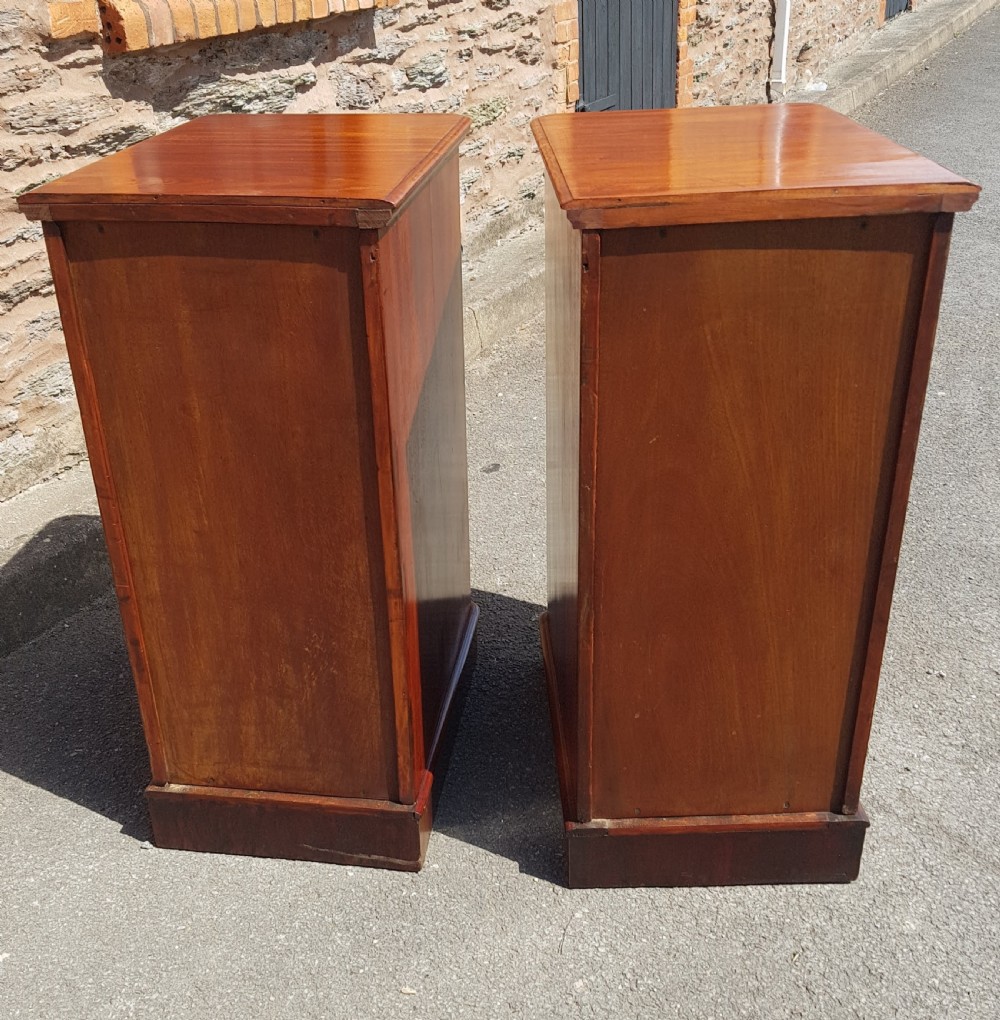 Pair of Victorian mahogany bedside cabinet.  View V