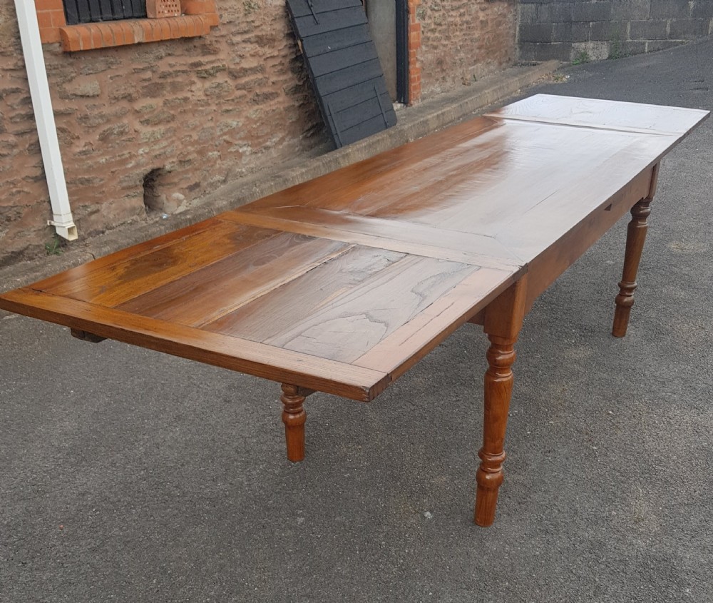 19 century French fruitwood Farmhouse Table.  View II