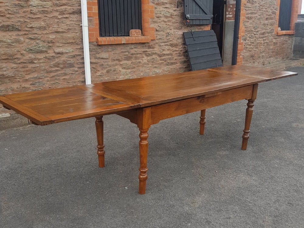 19 century French fruitwood Farmhouse Table.  View III