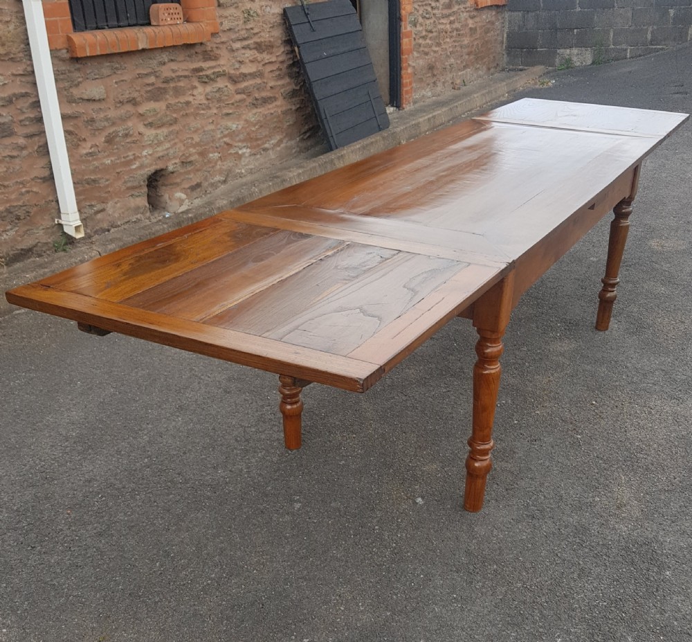 19 century French fruitwood Farmhouse Table.  View IV