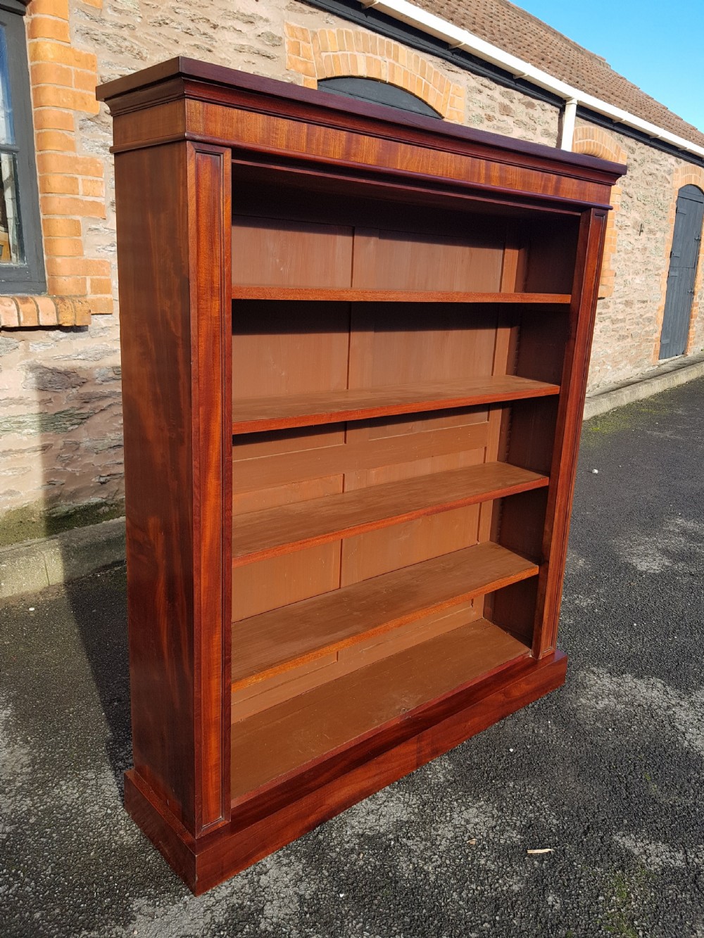 Victorian mahogany open Bookcase. 