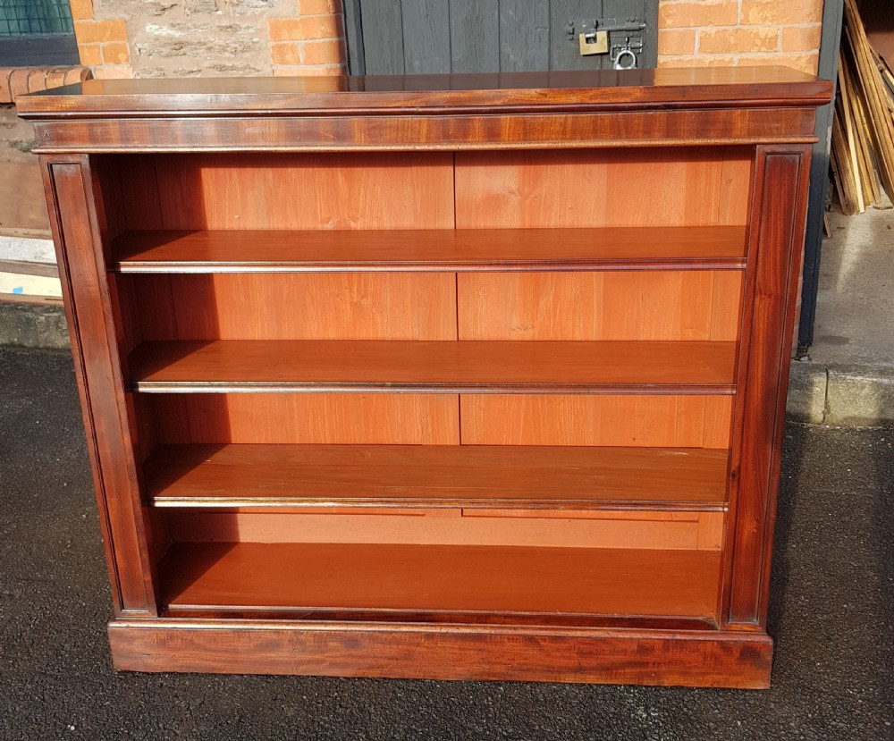 Victorian mahogany open Bookcase 