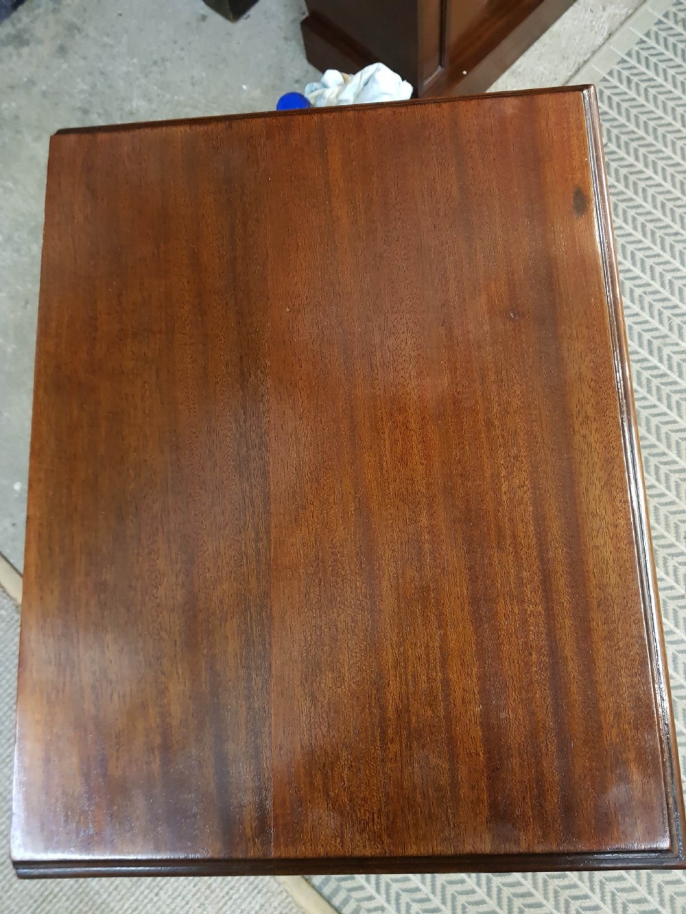 1920s Mahogany Chippendale style Bedside cabinet.  View III