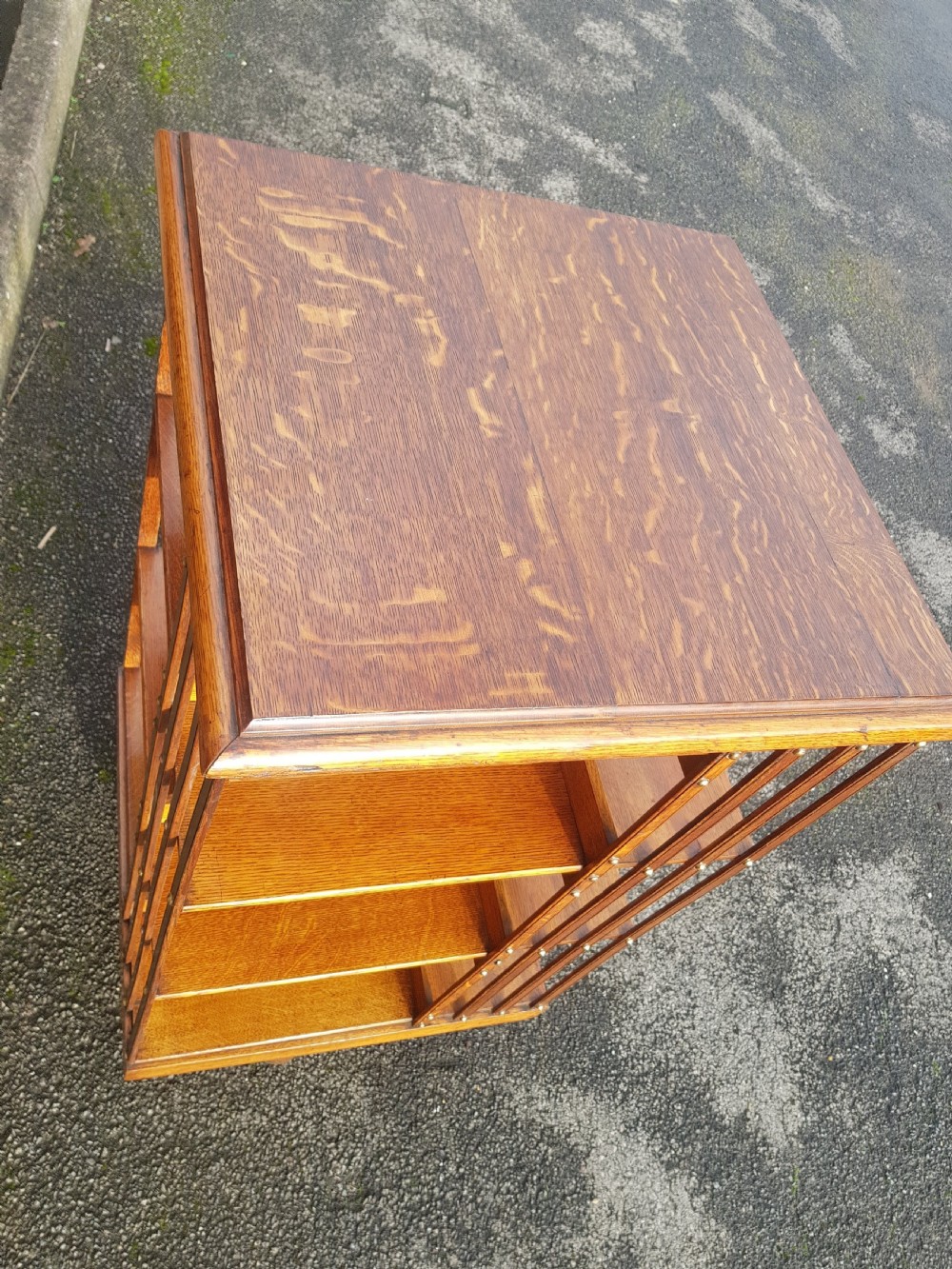 Victorian Oak Revolving Bookcase.  View II