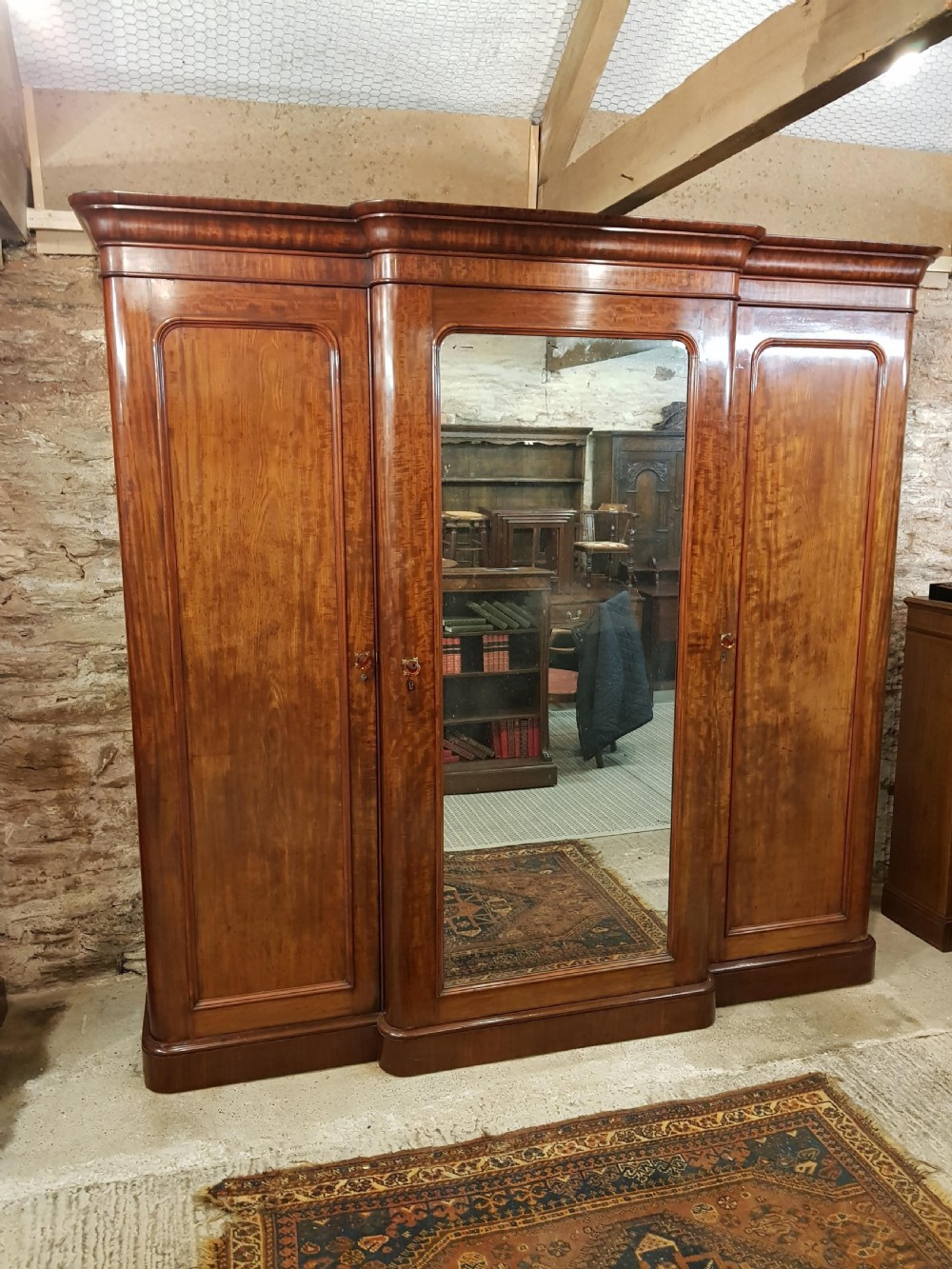 Heal and son Breakfront mahogany wardrobe. 