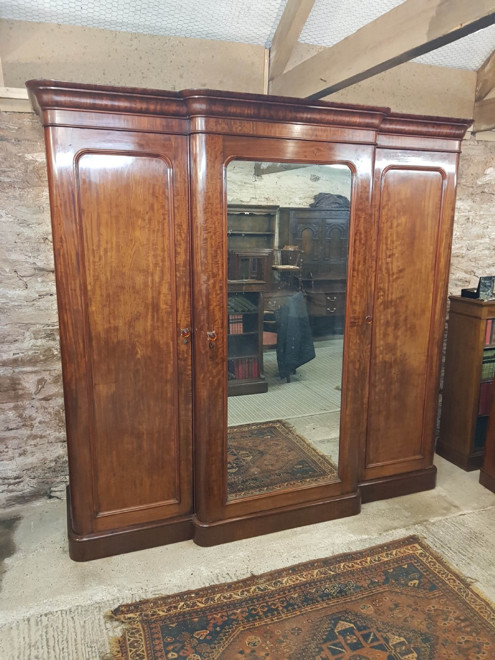Heal and son Breakfront mahogany wardrobe.  View II