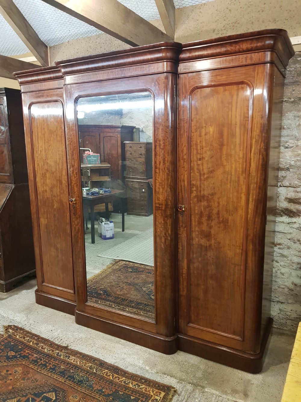 Heal and son Breakfront mahogany wardrobe.  View III