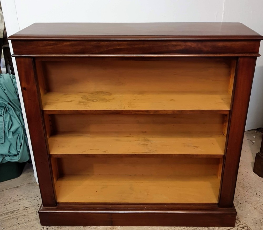 Pair of Victorian mahogany open Bookcases  View VI