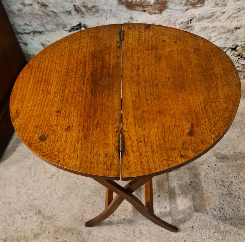 Victorian Walnut folding coaching table/ Campaign table.  View V