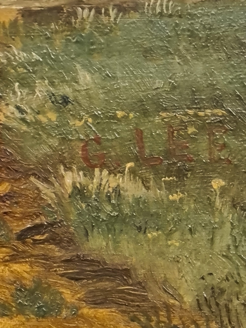 Pair of 1920s oil paintings of country cottage scenes  View III