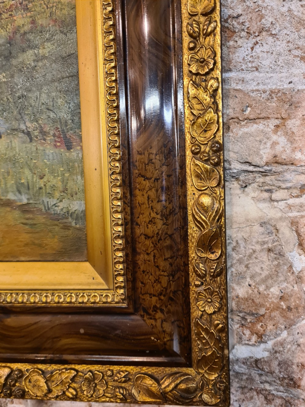 Pair of 1920s oil paintings of country cottage scenes  View V