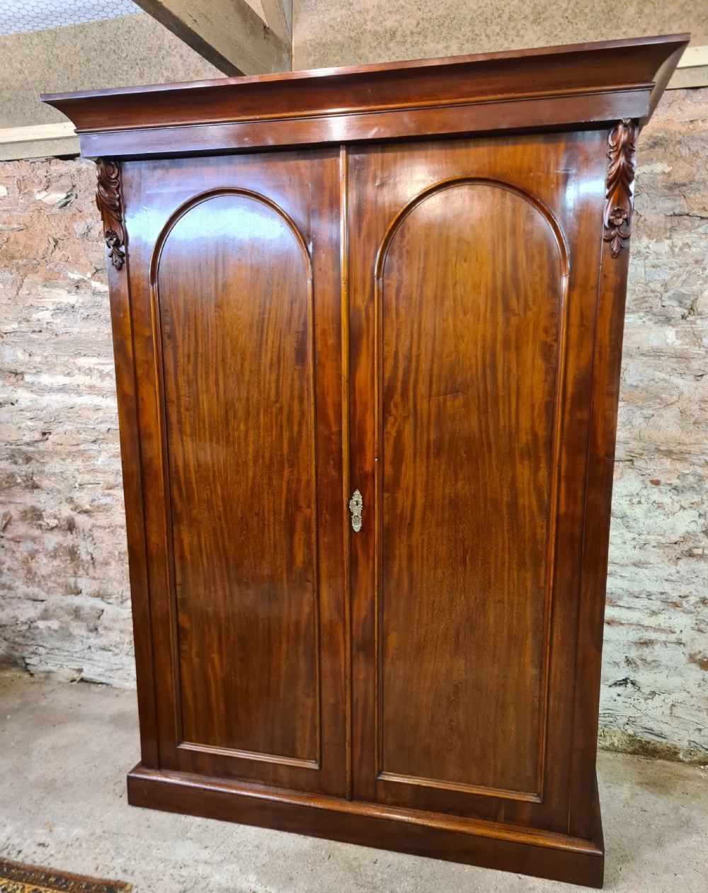 Victorian mahogany two door wardrobe  View IX
