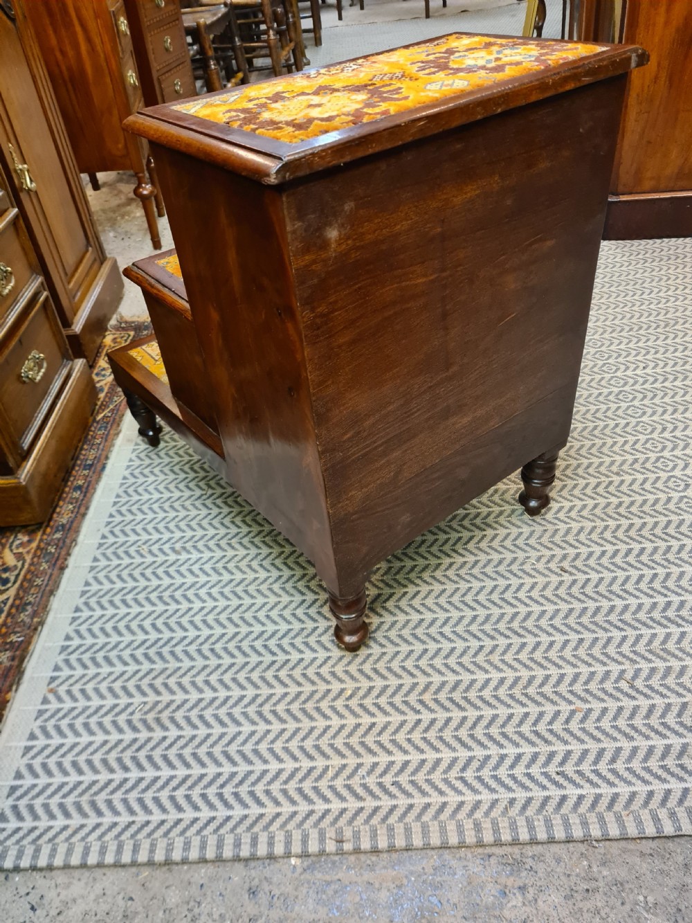 Victorian Mahogany Library Steps  View VI