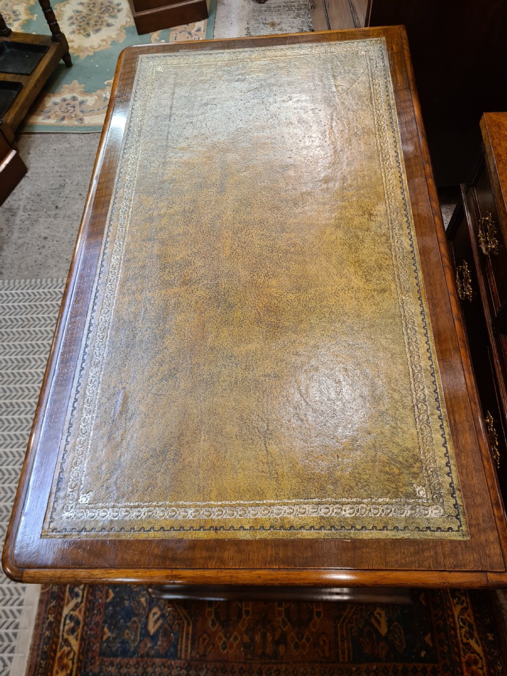 Victorian Walnut Pedestal Desk View II