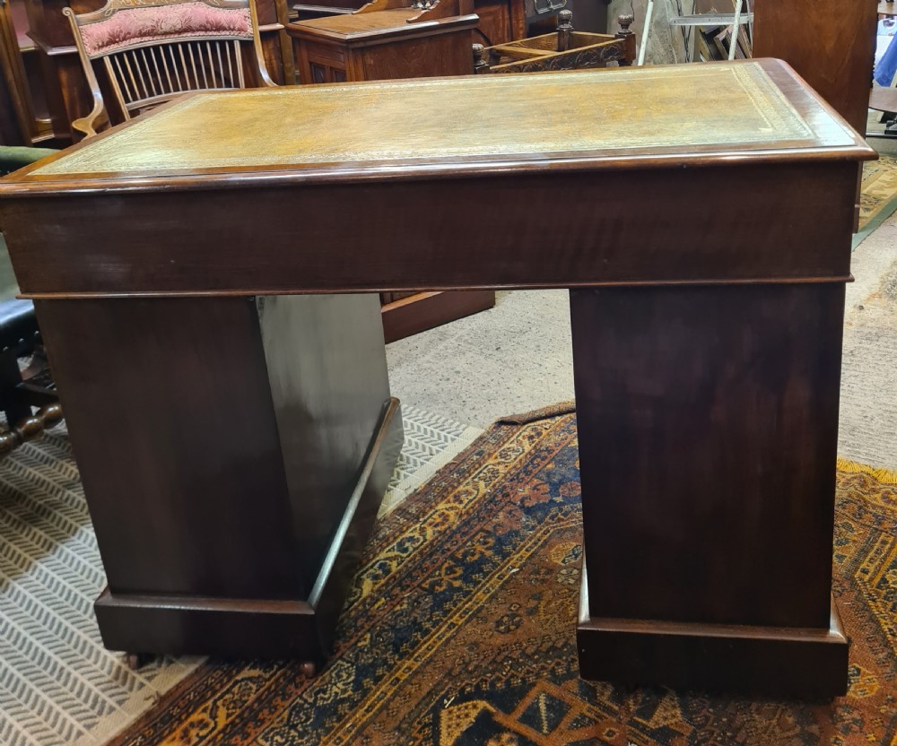 Victorian Walnut Pedestal Desk View IV