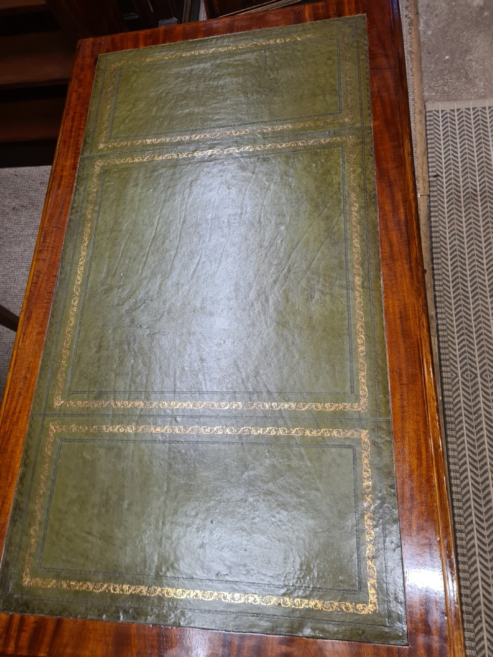 Victorian Mahogany Pedestal Desk.  View IV