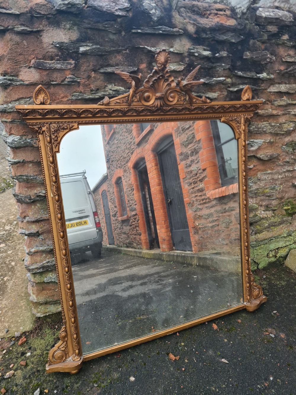 Victorian Gilt Overmantle Mirror 