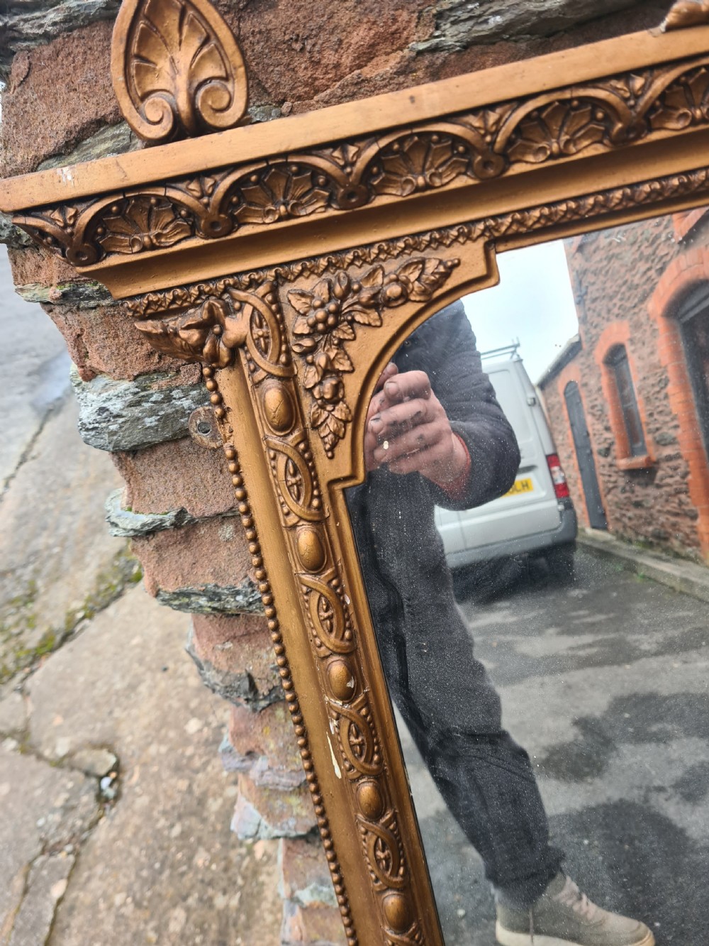 Victorian Gilt Overmantle Mirror  View IV