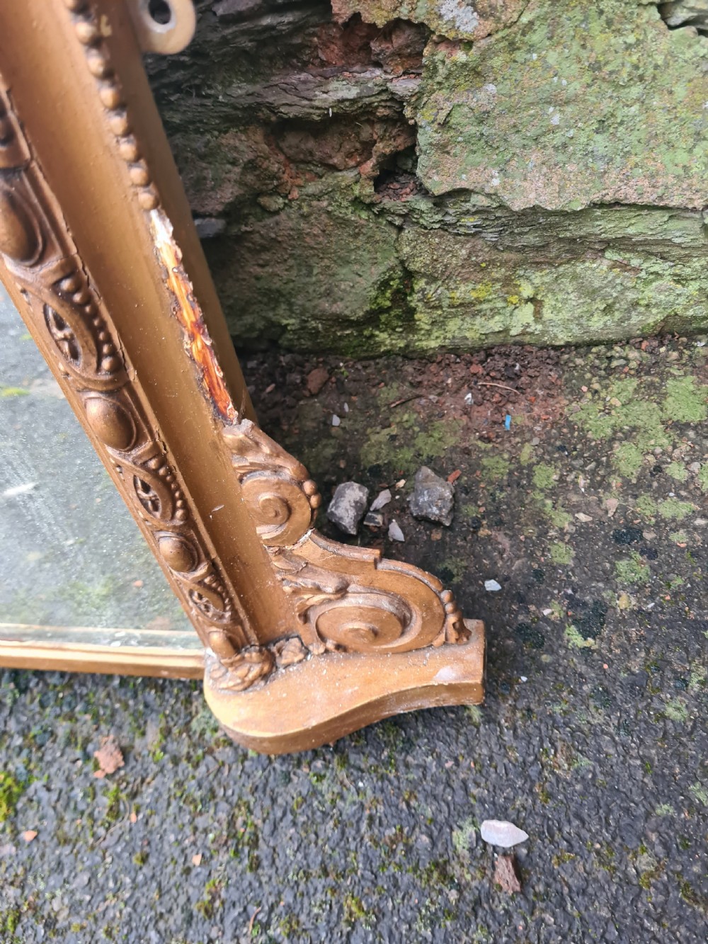 Victorian Gilt Overmantle Mirror  View VIII
