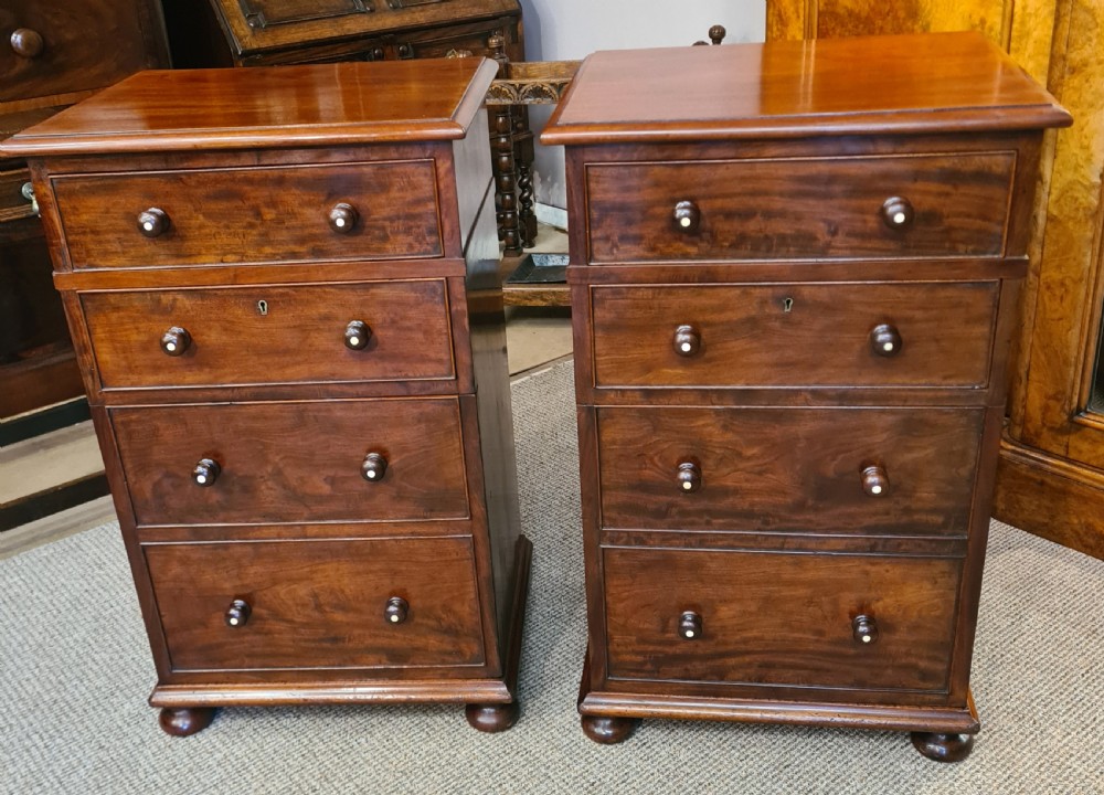 Pair of Victorian mahogany Bedside Cabinets. 