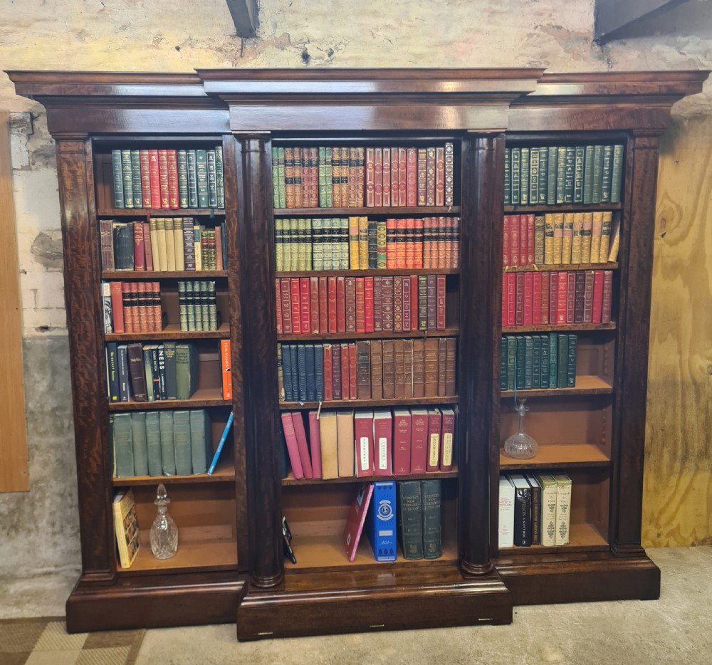Architectural Victorian Mahogany Breakfront Bookcase 