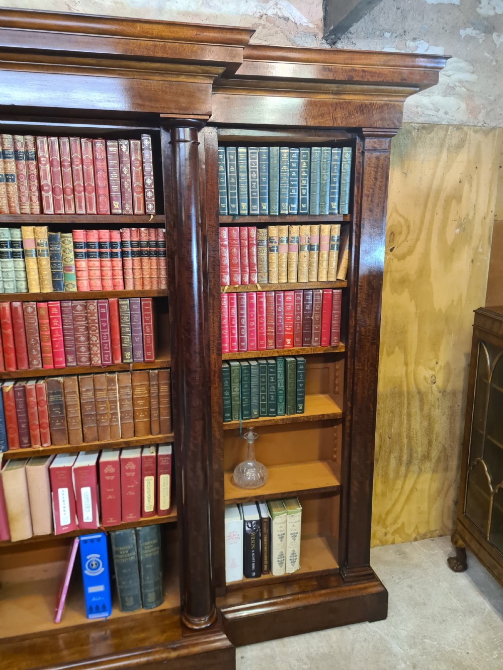 Architectural Victorian Mahogany Breakfront Bookcase  View VI