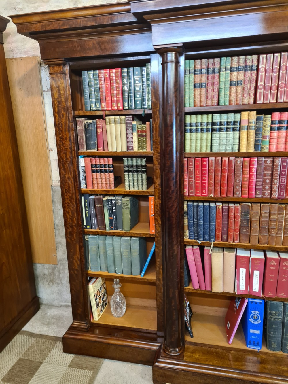 Architectural Victorian Mahogany Breakfront Bookcase  View VII