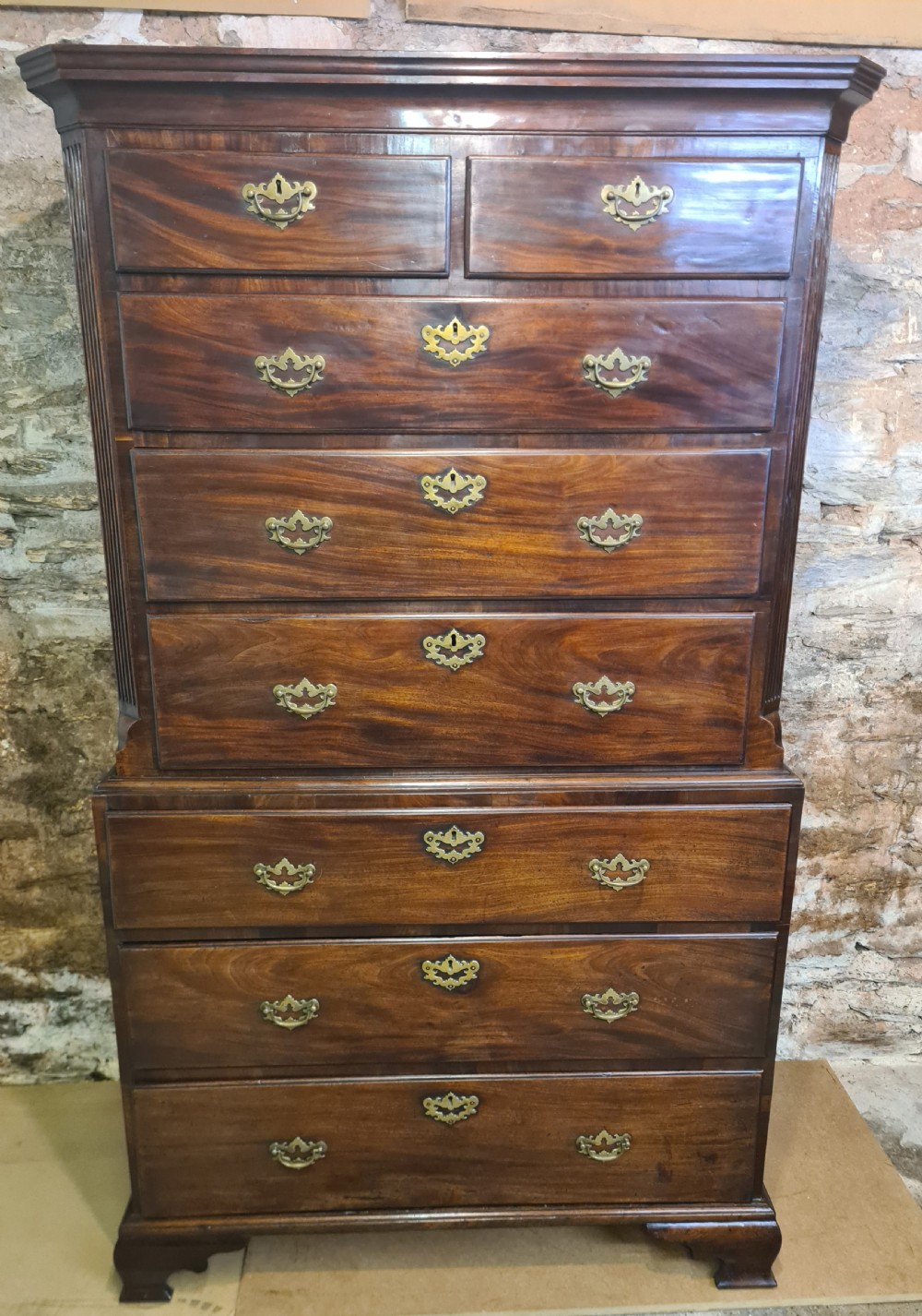 Georgian Mahogany Chest On Chest 