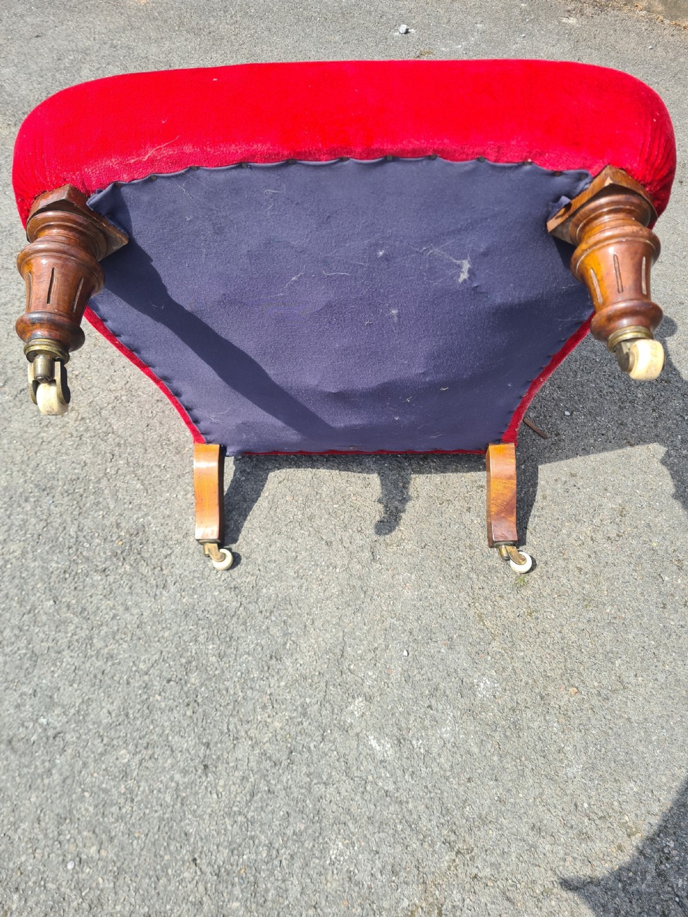 Edwardian Walnut Howard style arm chair.  View IX