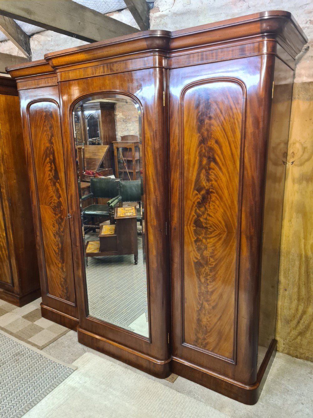 Victorian mahogany breakfront wardrobe  View IV