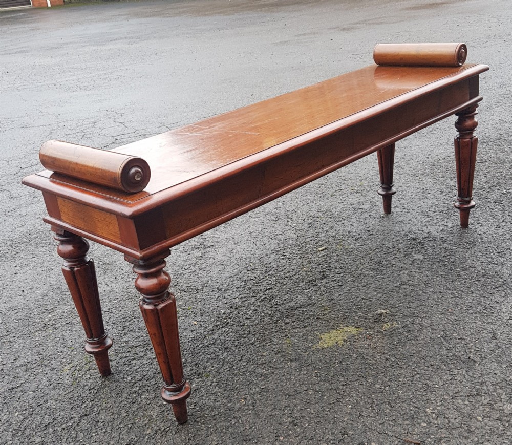 Victorian Mahogany Window Seat.  View II