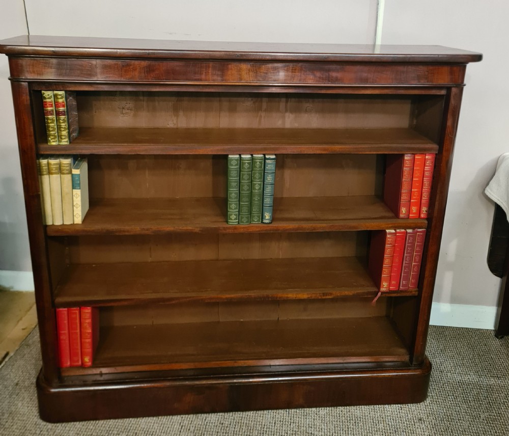 Victorian Mahogany Open Bookcase 