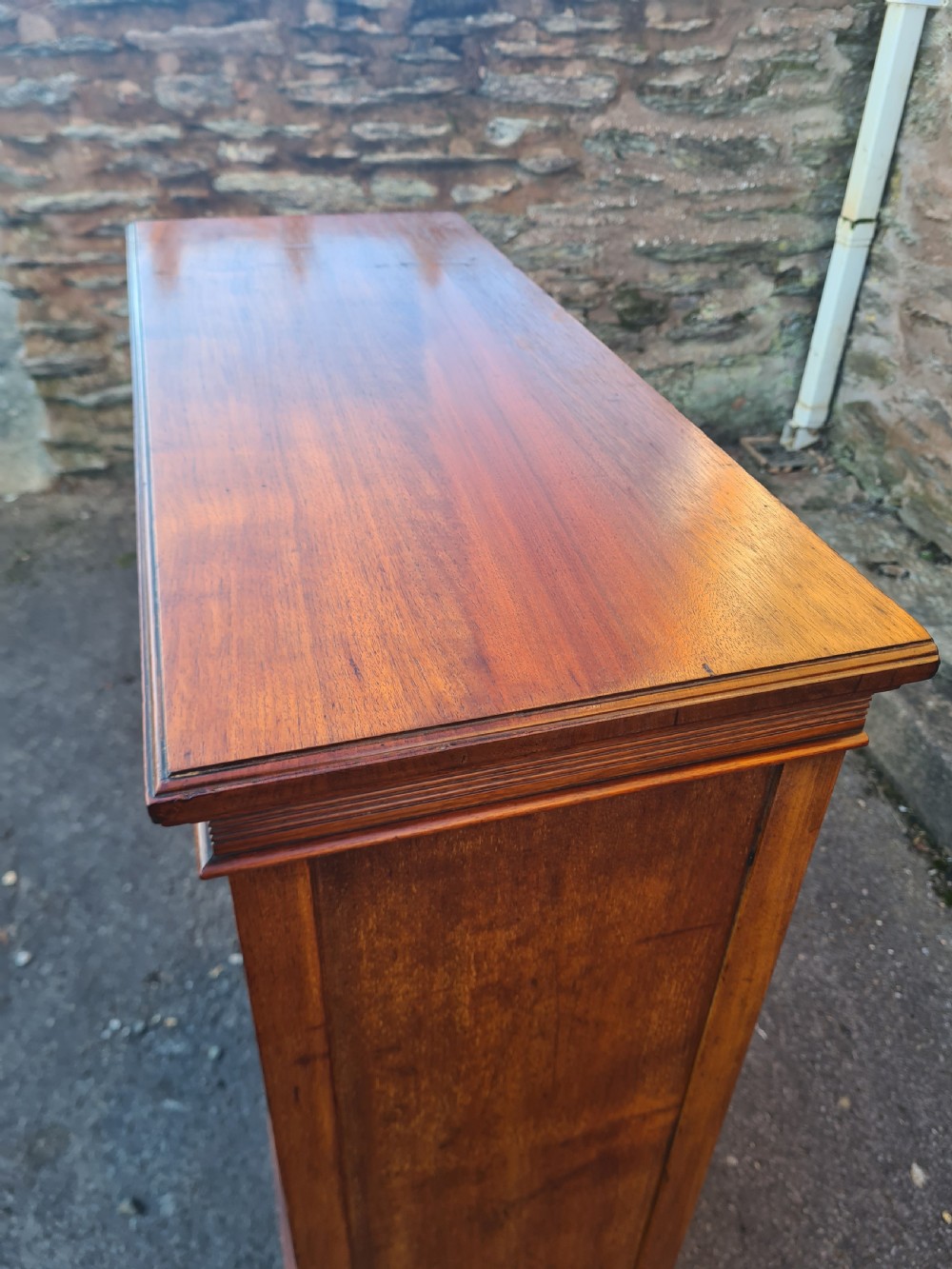 Edwardian Walnut Open Bookcase  View III