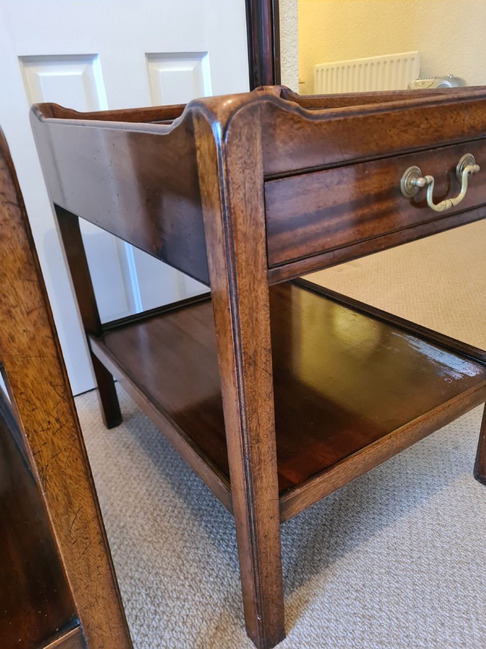 Pair of 1920s Georgian Style Mahogany Side Tables  View II