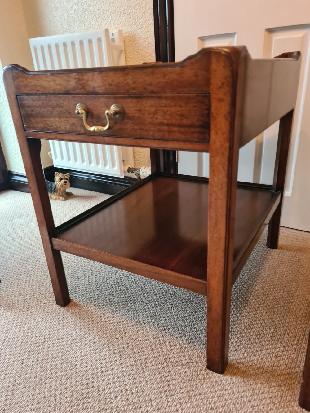 Pair of 1920s Georgian Style Mahogany Side Tables  View III