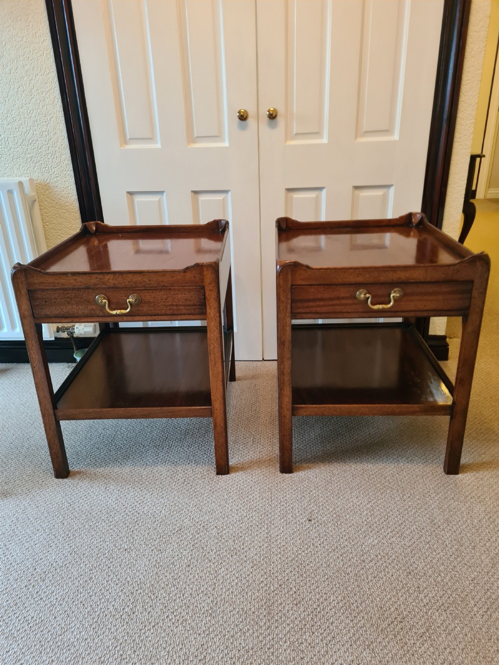 Pair of 1920s Georgian Style Mahogany Side Tables  View IV