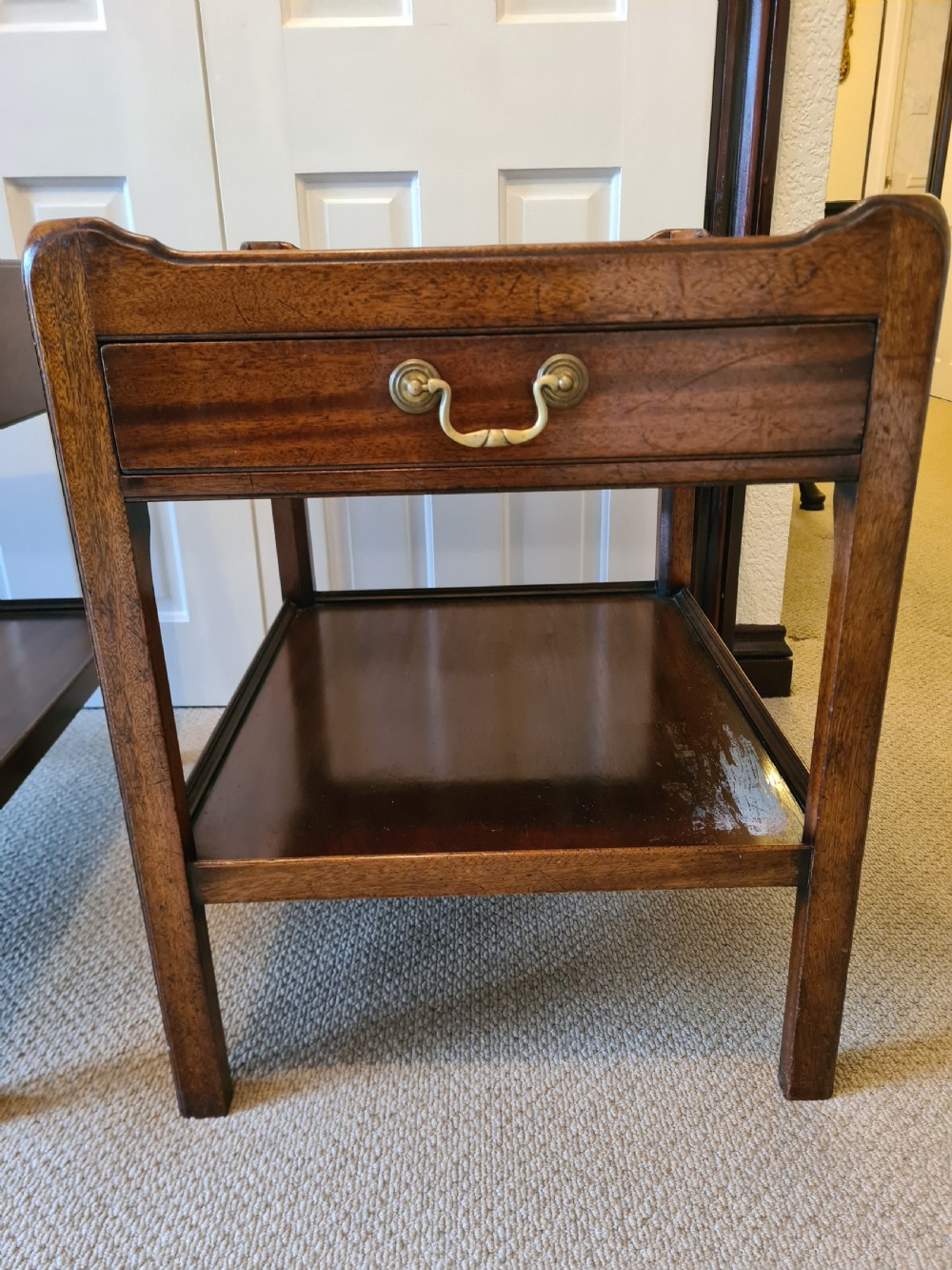 Pair of 1920s Georgian Style Mahogany Side Tables  View VI