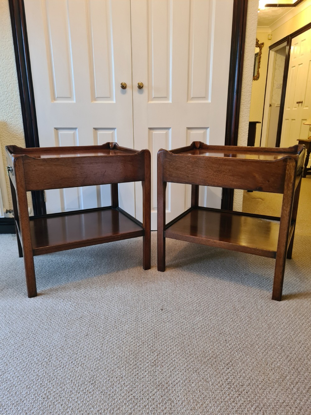 Pair of 1920s Georgian Style Mahogany Side Tables  View VII