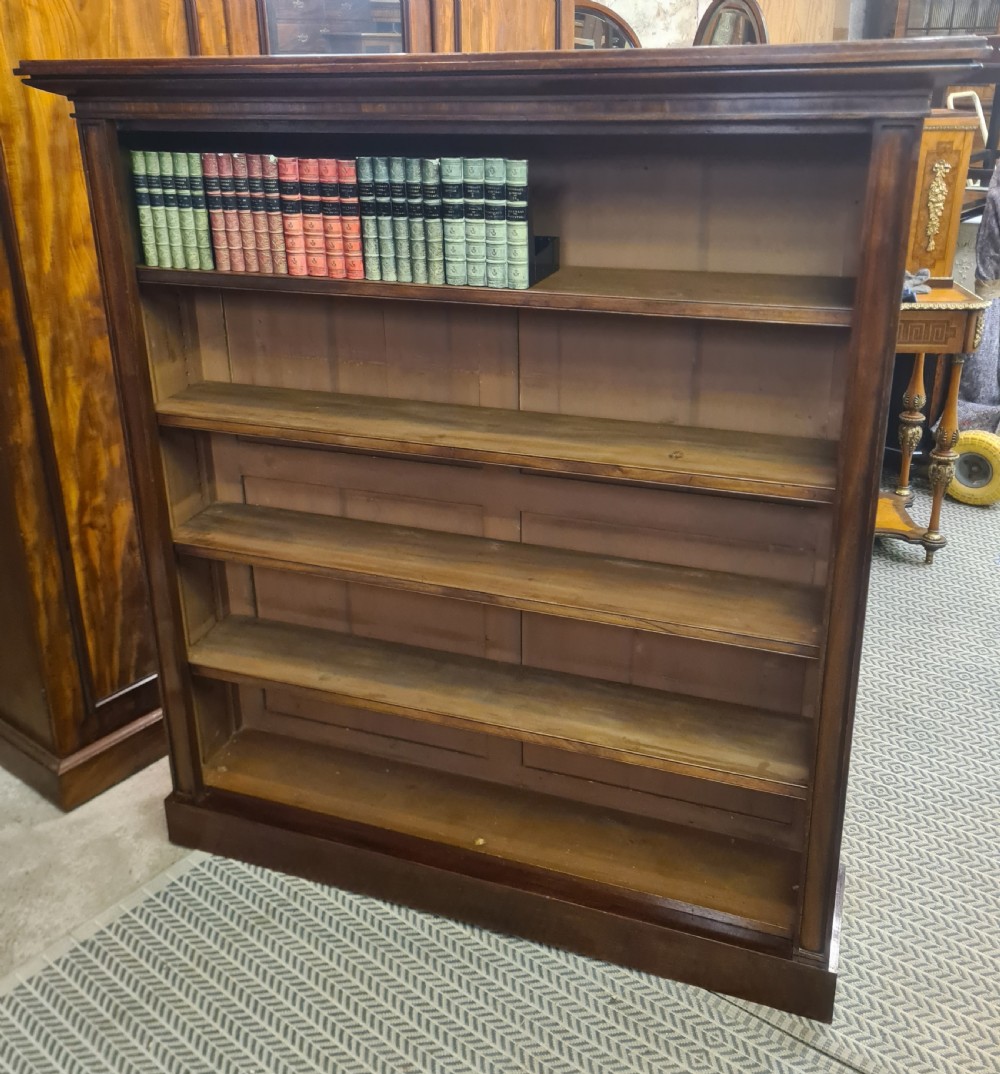 19th Century Mahogany Open Bookcase 