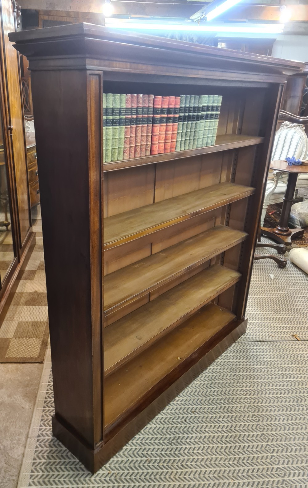 19th Century Mahogany Open Bookcase  View II