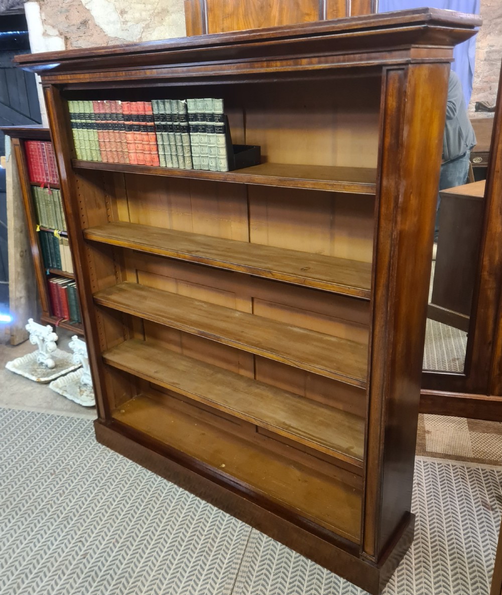 19th Century Mahogany Open Bookcase  View III