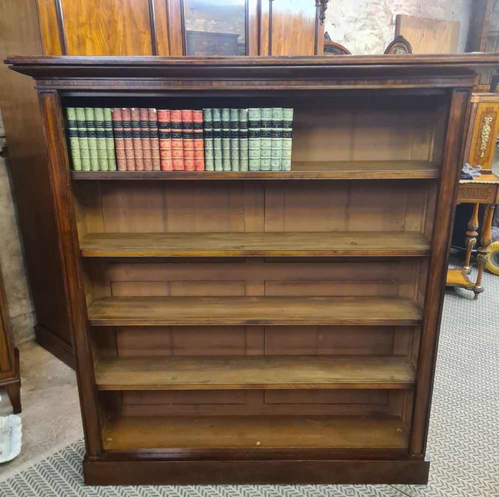 19th Century Mahogany Open Bookcase  View VI