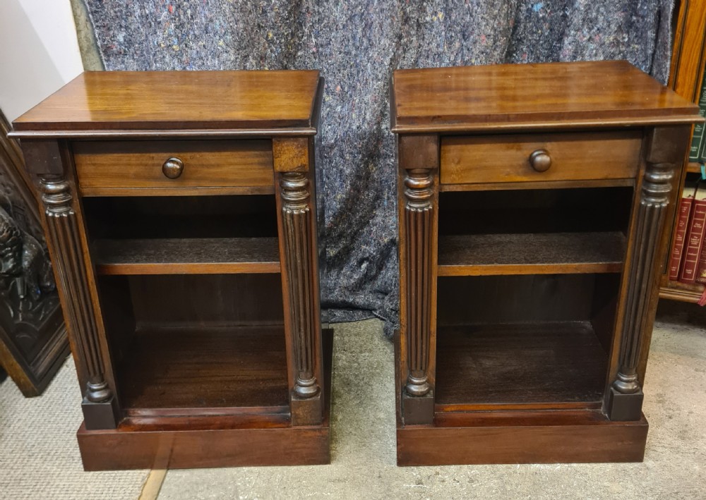 Pair of Victorian Mahogany Bedside Cabinets. 