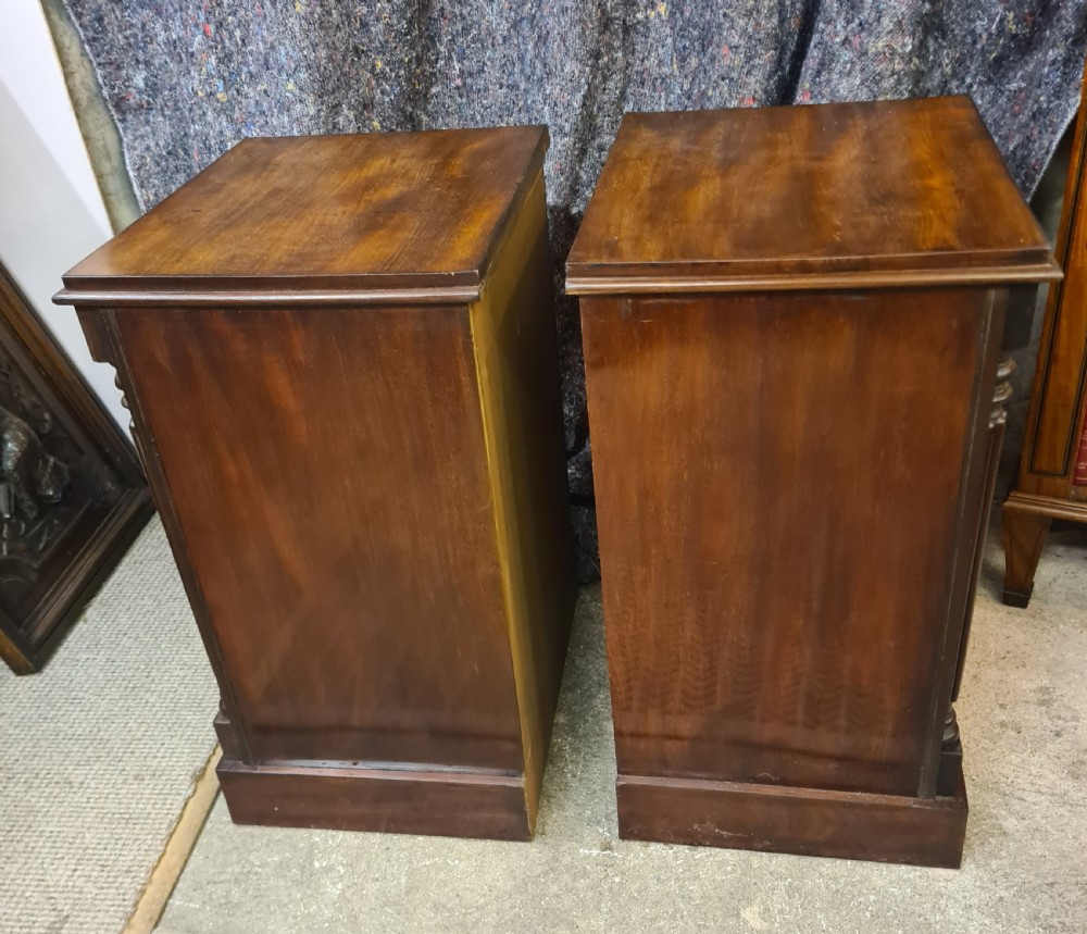Pair of Victorian Mahogany Bedside Cabinets.  View II